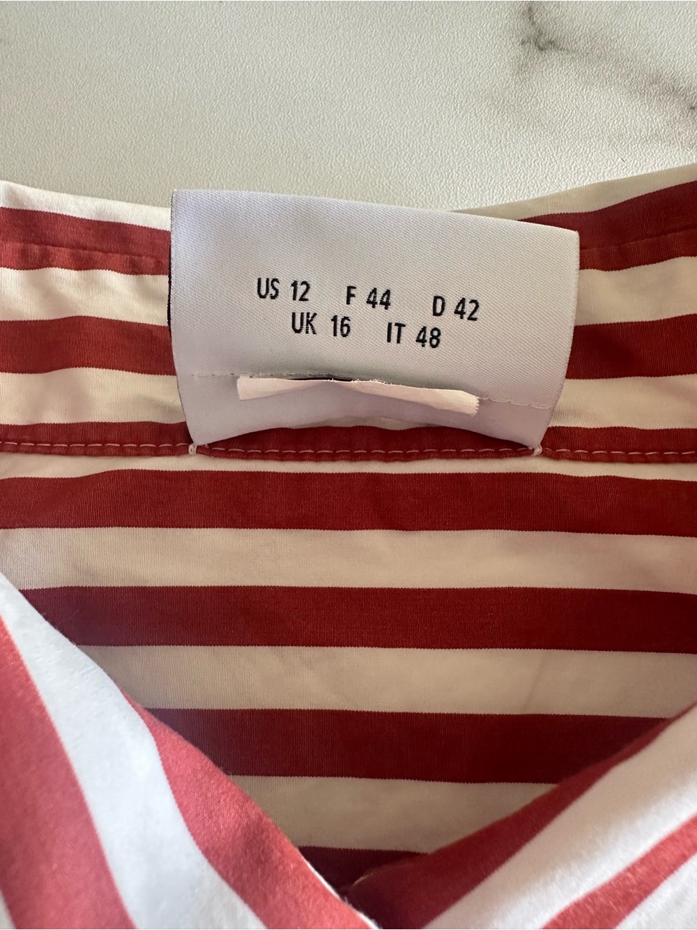 Akris Punto Red & White Striped Sleeveless Midi Dress with Pockets - size 12 - Picture 8 of 11